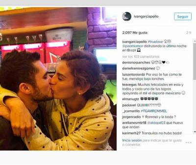 Paola Espinosa e Iván García presumen amor en Río