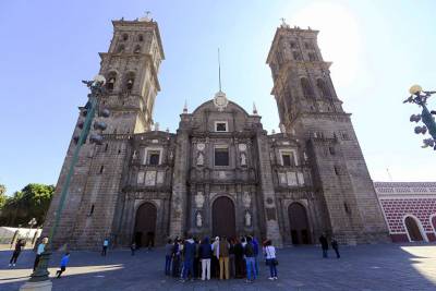 Se vive ambiente familiar en el Centro Histórico de Puebla