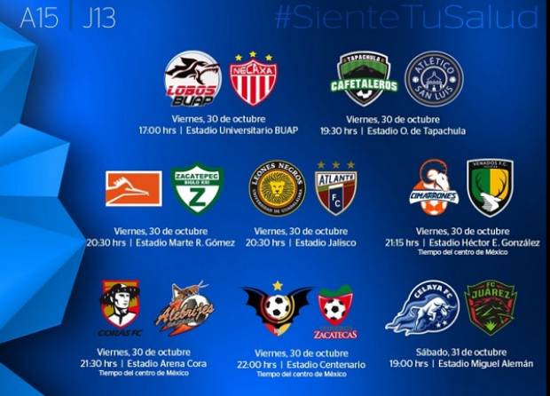 Ascenso MX: Conoce los horarios de juego de la Jornada 13