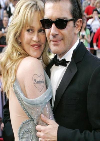 Melanie Griffith se borró tatuaje dedicado a Antonio Banderas