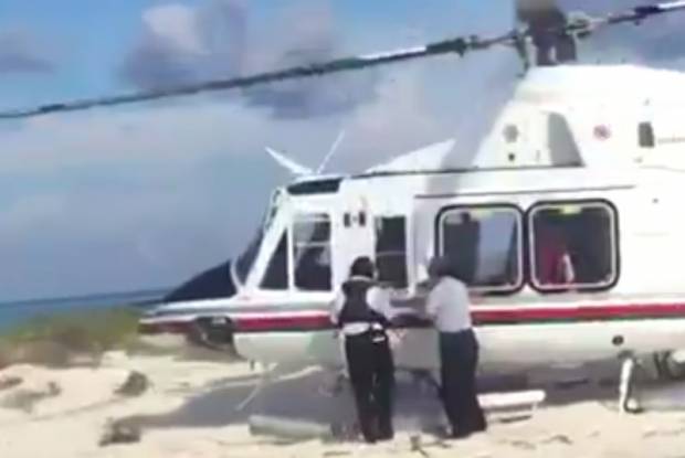 Multa de 2 mdp por aterrizaje de helicóptero en arrecife