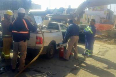 Controlan fuga de gas en la colonia Francisco Villa de Puebla