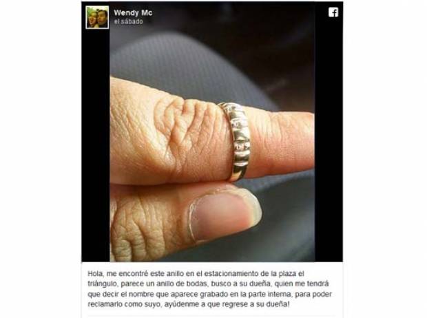 Poblana busca a dueña de anillo de bodas extraviado en centro comercial