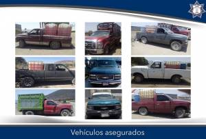 Policía de Puebla decomisó nueve vehículos con 11 mil 800 litros de combustible robado