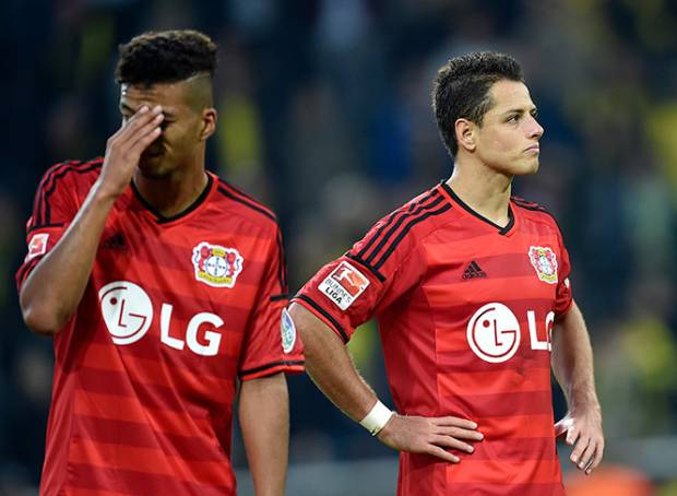 Chicharito sin suerte en Alemania, goleada de Borussia 3-0 al Leverkusen
