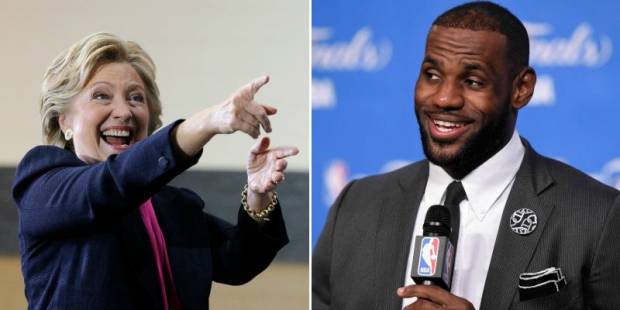 LeBron James se une a Hillary Clinton rumbo a la presidencia