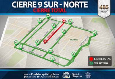 Cierres viales por inicio de obras de mejoramiento de la calle 9 Norte-Sur