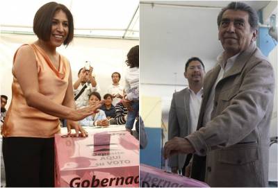 Así emitieron su voto Roxana Luna y Abraham Quiroz