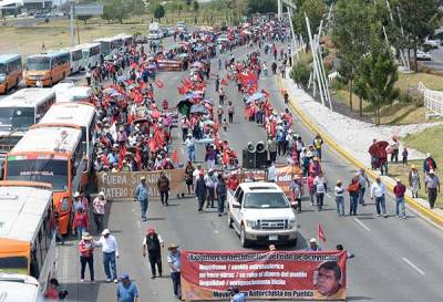 Tras reunirse con Blanca Alcalá, Antorcha Campesina desquicia la ciudad de Puebla