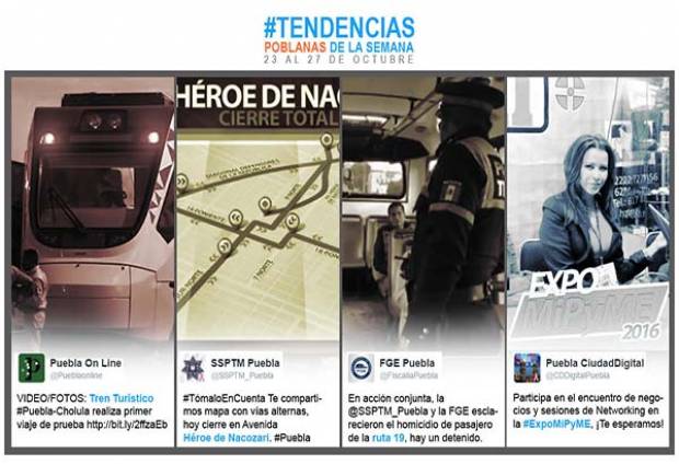 Tren turístico dominó las tendencias poblanas de la semana