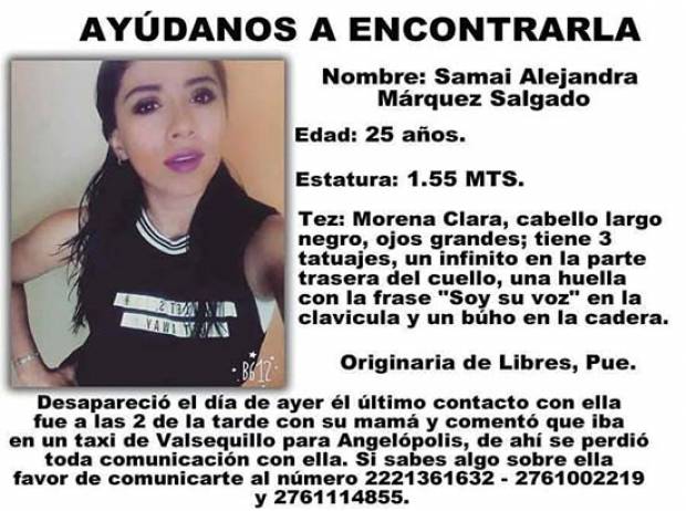 Denuncian en Twitter la desaparición de otra jovencita en Puebla