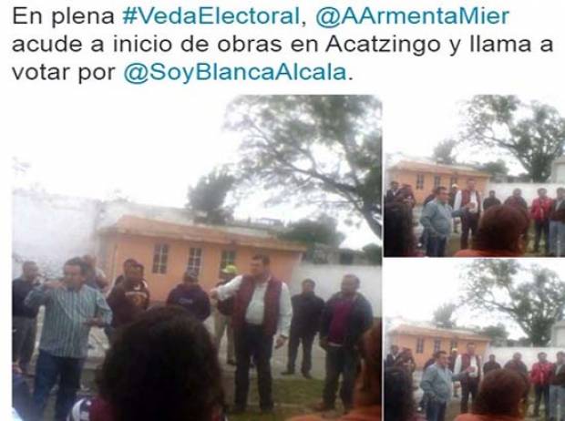 Jesús Morales denuncia a Alejandro Armenta por hacer proselitismo en veda electoral