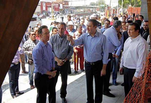 RMV supervisa edificación de la estación del Tren Turístico Puebla-Cholula