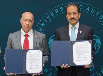 BUAP e INAOE firman convenio para instalación de anillo de fibra óptica en Puebla