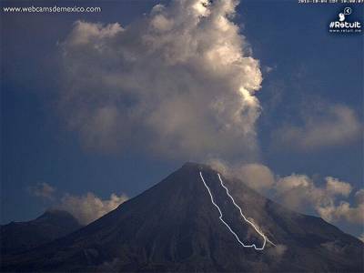 Severos daños en bosques por lava del Volcán de Colima