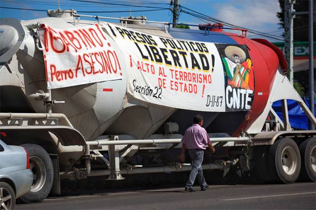 CNTE retoma bloqueos en Oaxaca, previo a reunión con Segob