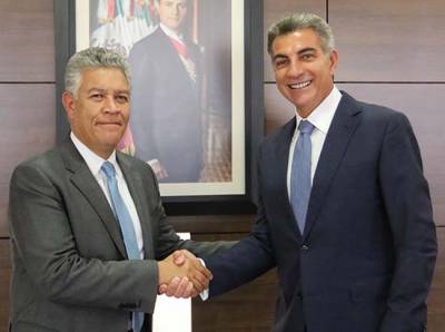 Tony Gali se reúne con el director general del Infonavit, David Penchyna