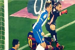 VIDEO: Portero del Espanyol agredió a Messi en la Copa del Rey