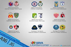 Liga MX: Conoce partidos y horarios de la jornada 6