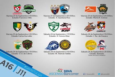 Ascenso MX: Conoce los horarios y partidos de la J11