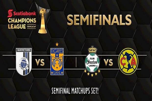 Gallos vs Tigres y América vs Santos, las semifinales de Concachampions