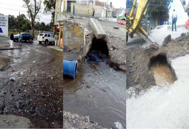 Fuga de agua en Camino al Batán afecta a más de 11 mil poblanos