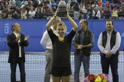 FOTOS: Irina Khromacheva y Eduardo Struvay, campeones del Abierto de Tenis de Puebla