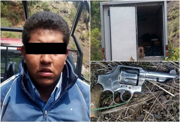 Cayó asaltante de camiones de carga en Lafragua, Puebla