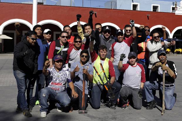 VIDEOS: Poder AG ahora limpia calles de San Pedro Cholula