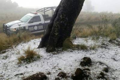 FOTOS: Reportan heladas y caída de aguanieve en regiones de Puebla