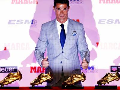 Cristiano Ronaldo recibió su cuarta Bota de Oro