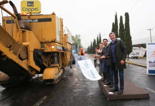 Tony Gali inicia rehabilitación del bulevar Xonacatepec