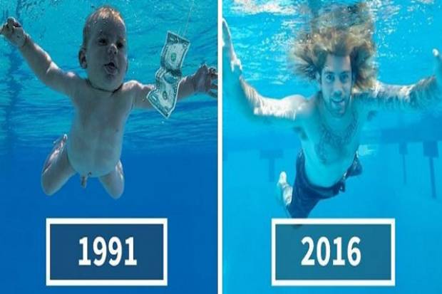 Nirvana: Bebé de Nevermind recreó portada de disco 25 años después