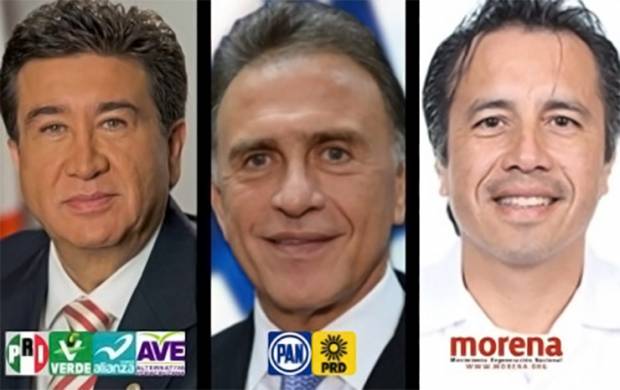 Empate técnico entre PRI, PAN y Morena en Veracruz