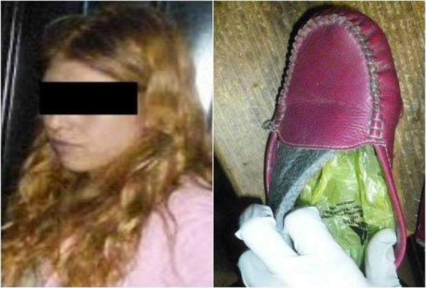 Mujer intentó ingresar droga al Cereso de Puebla en sus zapatos