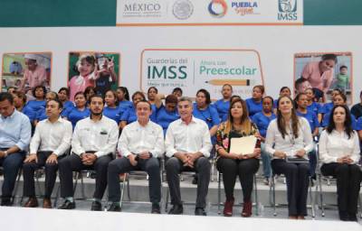 Arriola y Gali entregan validez a guarderías del IMSS para impartir primer año de preescolar