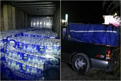 Camiones con mercancía y combustible robado fueron localizados en Cañada Morelos