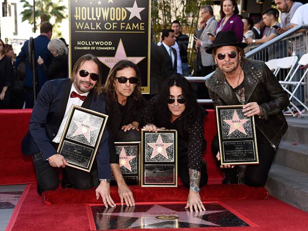 Maná develó estrella en el Paseo de la Fama de Hollywood