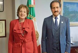 Rector de la BUAP se reúne en Madrid con la embajadora de México en España