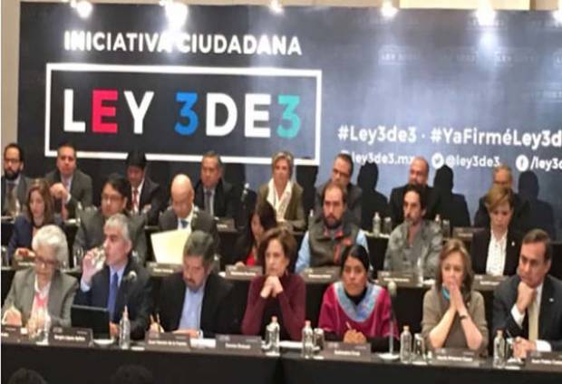 Intelectuales presentan #Ley3de3, iniciativa anticorrupción