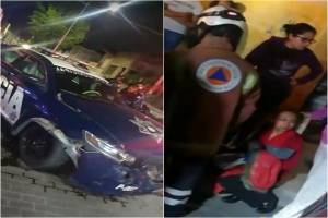 Dos menores lesionadas tras colisión de patrulla de la SSPTM en la colonia Jesús García