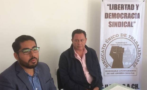 Sindicalizados municipales de San Andrés Cholula amagan con huelga