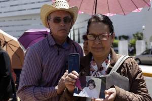 Protestan a un año del feminicidio de de Minerva Calderón en Puebla