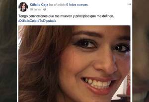 Xitlalic Ceja, diputada del grito homofóbico, restringe sus cuentas en redes sociales por troleo