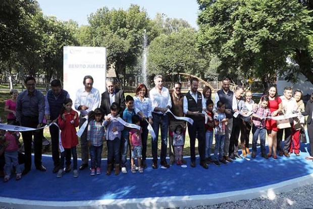 Tony Gali y Luis Banck entregan rehabilitación del parque Juárez