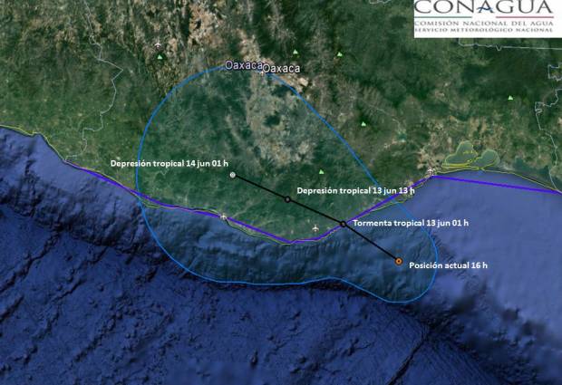 Se forma la tormenta tropical “Calvin” frente a las costas de Oaxaca