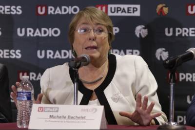 Michel Bachelet en Puebla: &quot;Ejemplares, las elecciones en México&quot;