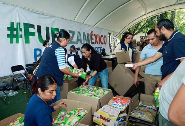 Jardín de Analco, nuevo centro de acopio de víveres para damnificados por el sismo