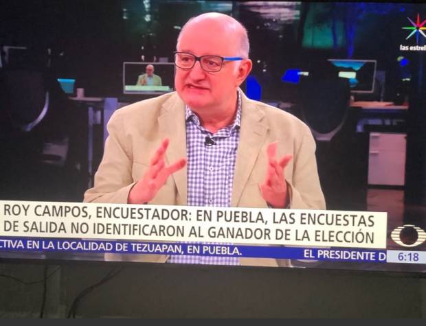 Roy Campos reconoce que en Puebla, encuesta de salida falló
