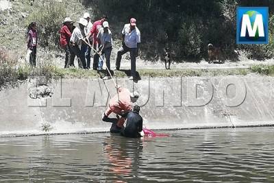 Mujer apareció sin vida en canal de Valsequillo